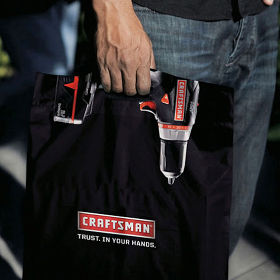 Idée goodies originale de sac shopping publicitaire Craftsman