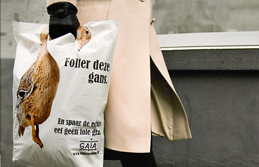 Idée goodies originale de sac shopping publicitaire Gaia